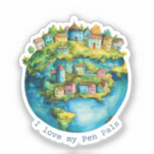 ペンフレンドが大好き シール (正面)