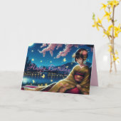 ペンフレンド誕生日カード カード (黄色い花)