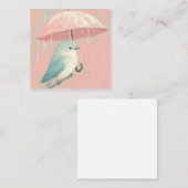 ペンフレンドPals:鳥の雨の挨拶 ノートカード (正面/裏面)