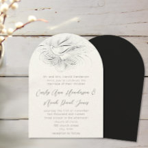 ペンフローシュヴィンテージラブバード結婚式招待状