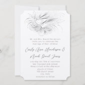 ペンフローシュヴィンテージラブバード結婚式招待状 招待状 (正面)