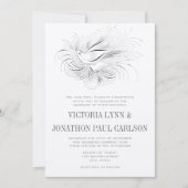 ペンフローリッシュヴィンテージラブバード結婚式招待状 招待状 (正面)