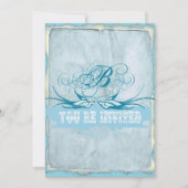 ペンフローリッシュヴィンテージラブバード結婚式招待状 招待状 (正面)