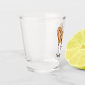 ペンブパーソナライズされたロークウェルシュコーギーの子犬 ショットグラス (左)