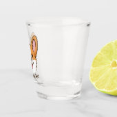 ペンブパーソナライズされたロークウェルシュコーギーの子犬 ショットグラス (右)