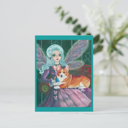 ペンブレークウェルシュコーギーはがき ポストカード (スタンド正面)