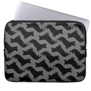 ペンブレークウェルシュコーギーシルエットのパターン ラップトップスリーブ