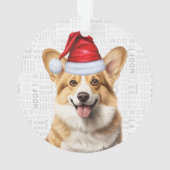 ペンブレークウェルシュコーギー名写真ホリデークリスマス オーナメント (裏面)