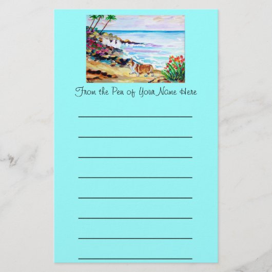 ペンブレークウェルシュコーギー文房具 便箋 (正面)