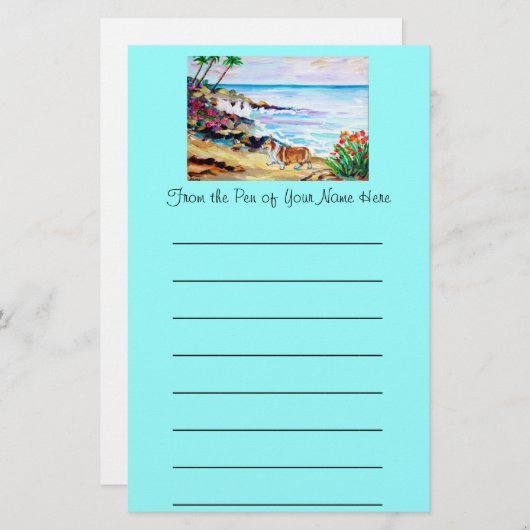 ペンブレークウェルシュコーギー文房具 便箋 (正面/裏面)