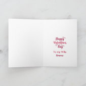 ペンブレークウェルシュコーギー水色バレンタインデーのカード シーズンカード (内部)