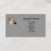 ペンブロークのウェルシュコーギーのトリオの名刺 名刺 (裏面)