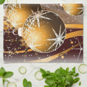 ペンブロークのウェルシュコーギーの休日の台所タオル キッチンタオル (折り畳み)