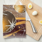 ペンブロークのウェルシュコーギーの休日の台所タオル キッチンタオル (四つ折り)