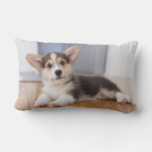 ペンブロークのウェルシュコーギーの子犬 ランバークッション (裏面)