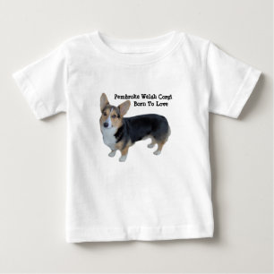 ペンブロークのウェルシュコーギーの感情的な幼児のユニセックスなワイ ベビーTシャツ