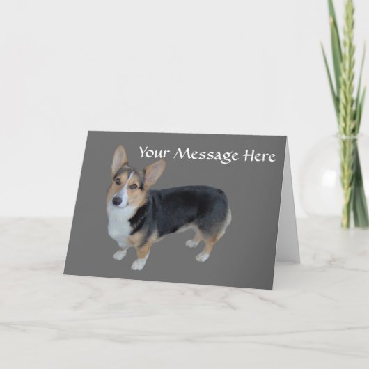 ペンブロークのウェルシュコーギーの感情的な挨拶状 シーズンカード (正面)