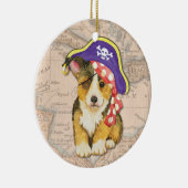 ペンブロークのウェルシュコーギーの海賊 セラミックオーナメント (右)