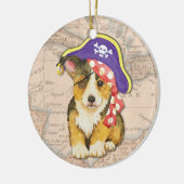 ペンブロークのウェルシュコーギーの海賊 セラミックオーナメント (左)