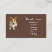 ペンブロークのウェルシュコーギーの繁殖動物の名刺 名刺 (裏面)