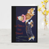 ペンブロークのウェルシュコーギーカード カード (黄色い花)