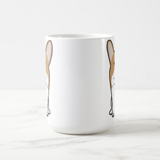 ペンブロークのウェルシュコーギー犬の漫画 コーヒーマグカップ (中央)