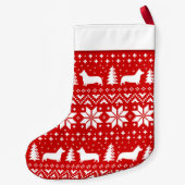 ペンブロークのウェルシュコーギー犬はかわいいパターンのシルエットを描きます スモールクリスマスストッキング (裏面)