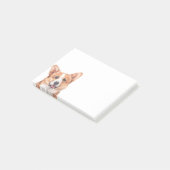 ペンブロークのウェルシュコーギー犬ペット水彩画 ポストイット (アングル)