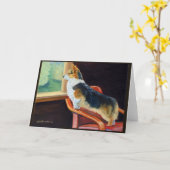 ペンブロークのウェルシュコーギー カード (黄色い花)