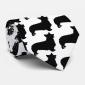 ペンブロークのウェルシュコーギー(黒) ネクタイ (ロール)