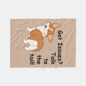 ペンブロークのコーギーによって得られる問題か。 フリースブランケット (正面(横))