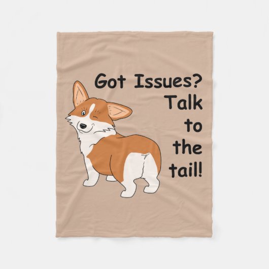 ペンブロークのコーギーによって得られる問題か。 フリースブランケット (正面)