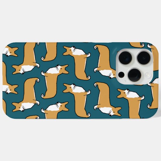 ペンブロークウェルシュのコーギスパターン |かわいい犬の恋人 Case-Mate iPhoneケース (裏面 (横))