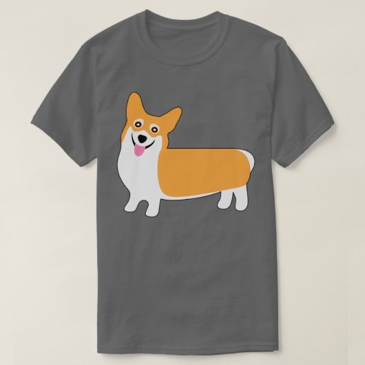 ペンブロークウェルシュコーギかわいいパターン Tシャツ (デザイン正面)