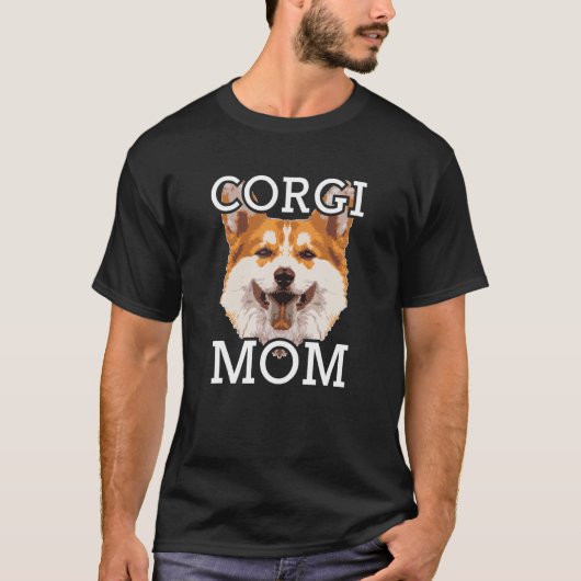 ペンブロークウェルシュコーギスコルギママ Tシャツ (正面)
