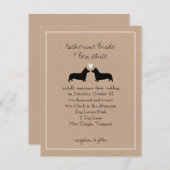 ペンブロークウェルシュコーギス結婚式招待状 招待状 (正面/裏面)