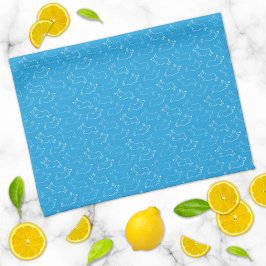 ペンブロークウェルシュコーギーかわいいパターンティール（緑がかった色） キッチンタオル