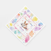 ペンブロークウェルシュコーギーウォーターカラー紙ナプキンス スタンダードランチョンナプキン (角)