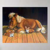 ペンブロークウェルシュコーギーウォールプリント ポスター (正面)