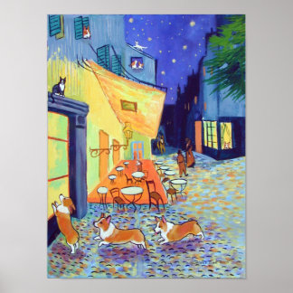 ペンブロークウェルシュコーギーウォールプリント ポスター