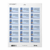 ペンブロークウェルシュコーギーオンブループリント ラベル (フルシート)