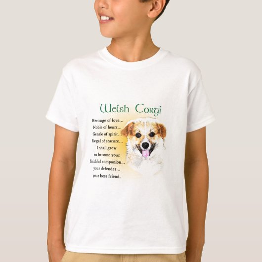 ペンブロークウェルシュコーギーギフト Tシャツ (正面)