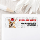 ペンブロークウェルシュコーギークリスマスドッグ差出人住所 ラベル (インサイチュ)