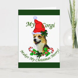 ペンブロークウェルシュコーギークリスマスプレゼント シーズンカード