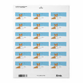 ペンブロークウェルシュコーギークリスマスホリデーギフトラベル ラベル (フルシート)