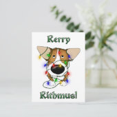 ペンブロークウェルシュコーギークリスマスライト シーズンポストカード (スタンド正面)