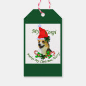 ペンブロークウェルシュコーギークリスマス ギフトタグ (裏面)