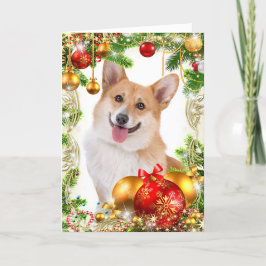 ペンブロークウェルシュコーギークリスマス シーズンカード