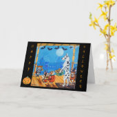 ペンブロークウェルシュコーギーグレートダネカード カード (黄色い花)