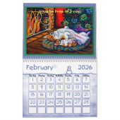 ペンブロークウェルシュコーギーコージテイルズカレンダーオリジナル カレンダー (2月 2026)